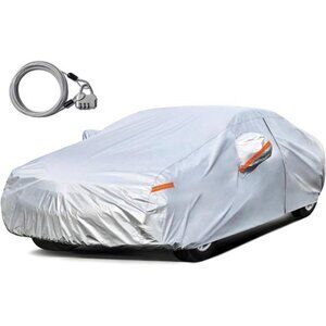 Car Cover for Automobiles All Weather Waterproof with Lock and Zipper